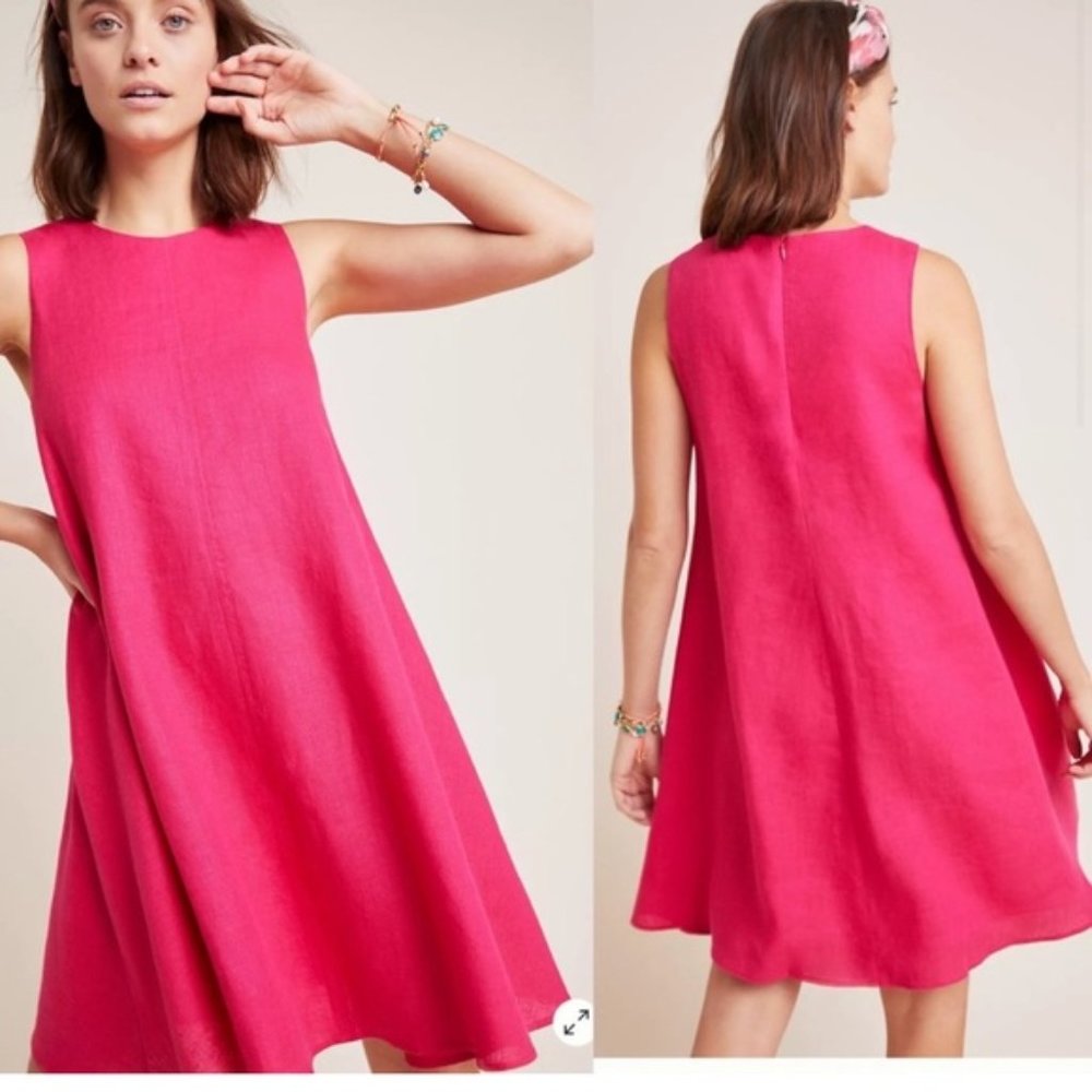 Anthropologie Maeve Linen Melbourne Swing Dress